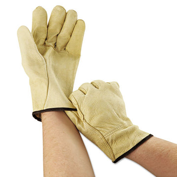 MCR™ Safety Unlined Pigskin Driver Gloves, Cream, Large, 12 Pairs freeshipping - TVN Wholesale
